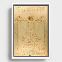 Leonardo da Vinci - Vitruvian Man Framed Canvas