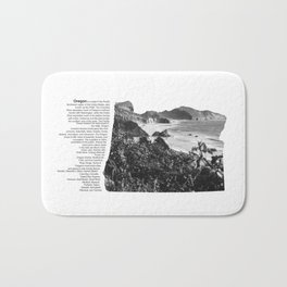 Oregon Coast Map Bath Mat