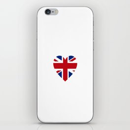 BRITISH UNION JACK HEART iPhone Skin
