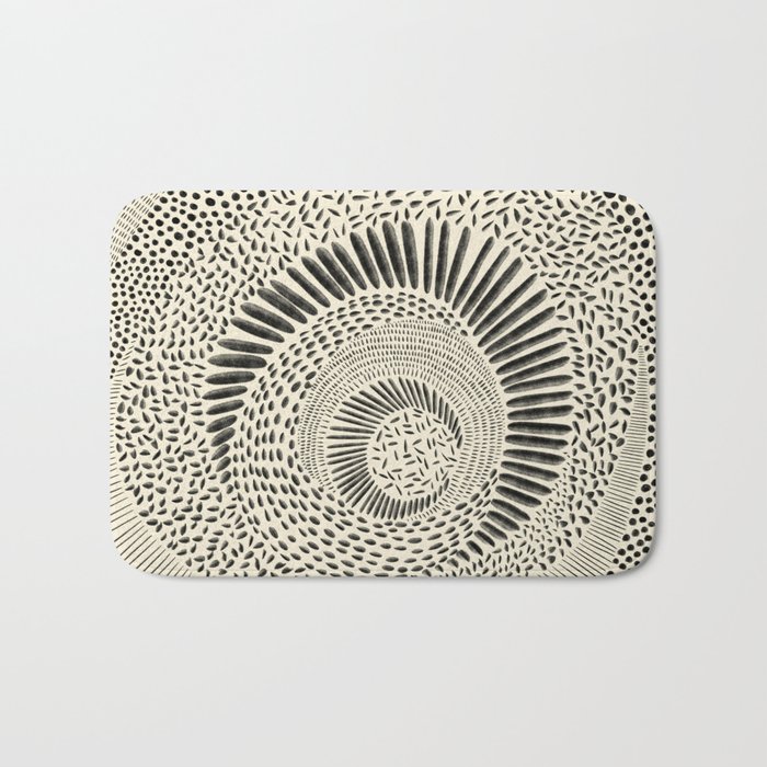 Hand Drawn Patterned Abstract Bath Mat
