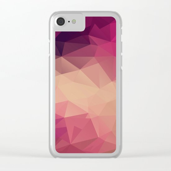 Polygon picture . Sunset. Clear iPhone Case