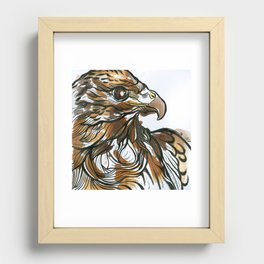 Red Tailed Tea Hawk Recessed Framed Print