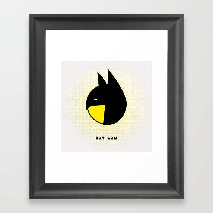 bat-man or pac-man? Framed Art Print