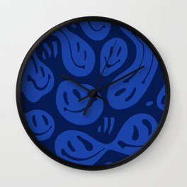Cool Blue Melted Happiness Wall Clock