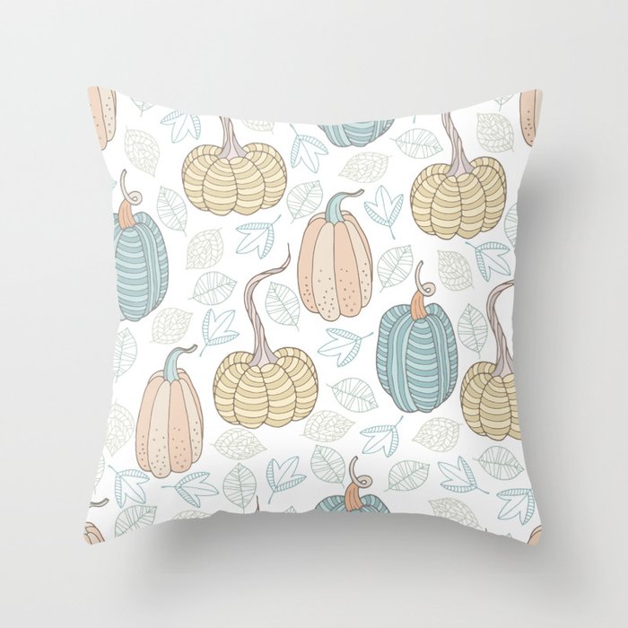 Fabric Pumpkins  Throw Pillow