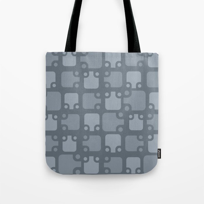 Mid Century Modern Abstract Pattern Slate Gray 3 Tote Bag