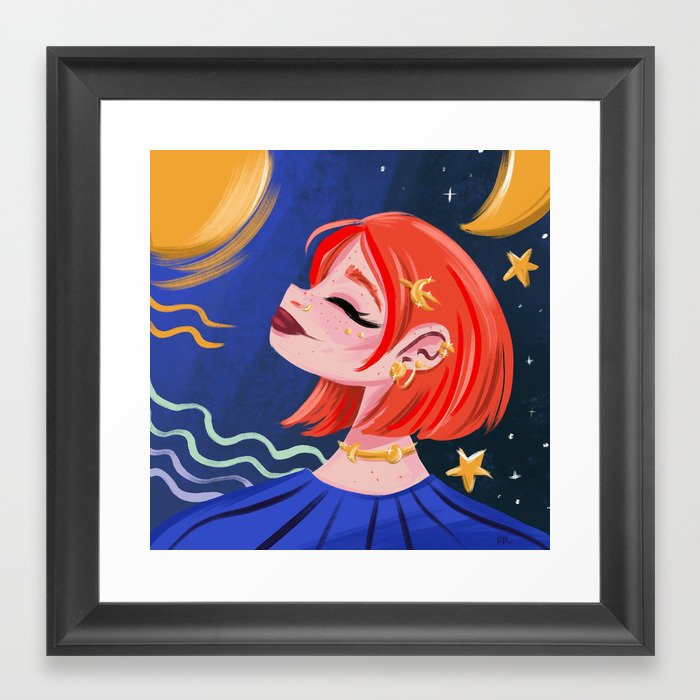 Sun & Moon Framed Art Print