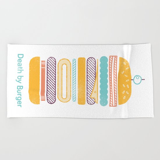 Death by Burger Beach Towel