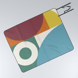 Abstract geometric arch colorblock 5 Picnic Blanket