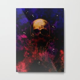 Cosmic Destiny Skull Illustration Metal Print