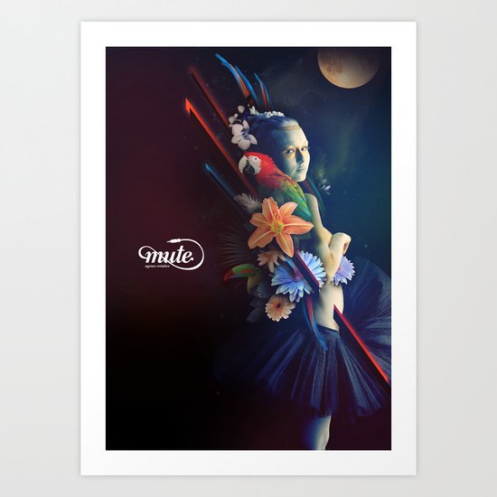 On Our Moonlight Drive Art Print