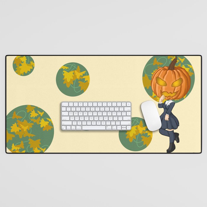 Pumpkin Girl Desk Mat