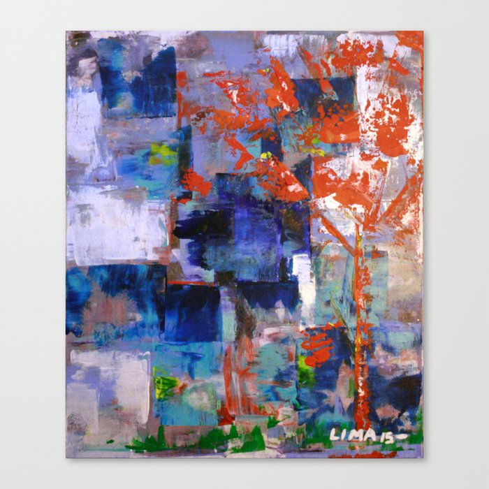 The Autumn Tree Abstract Acrylic Painting Of The Fall Season