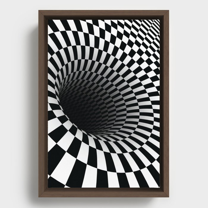Ckeckered Illusions Framed Canvas