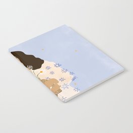 Dreams and Flowers Blue Notebook