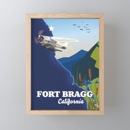 Fort Bragg California map Framed Mini Art Print