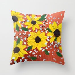 Sunflower Harvest Throw Pillow