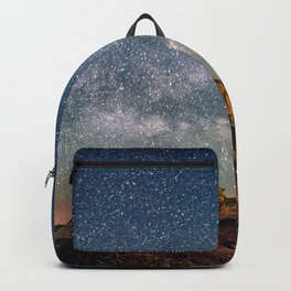 Panorama Bisti Badlands Hoodoos Under New Mexico Starry Night by OLena Art Backpack