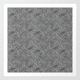 Silver-Waves Art Print