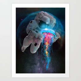 Space Jellyfish Art Print