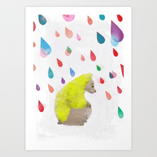 rainy day dream away Art Print