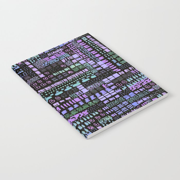purple blue green ink marks hand-drawn collection Notebook