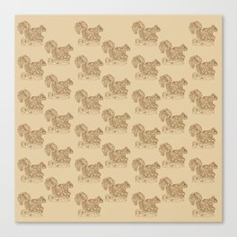 squirrel pattern Canvas Print