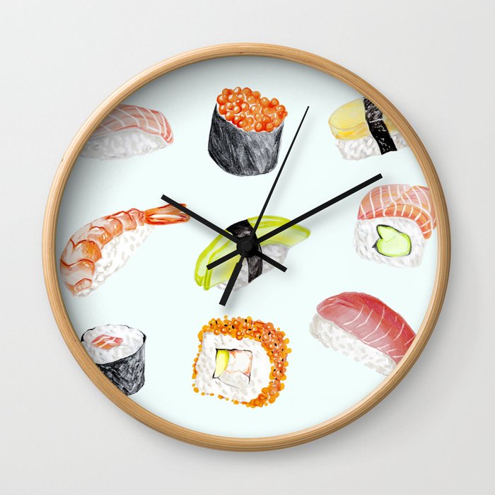 Sushi love Wall Clock