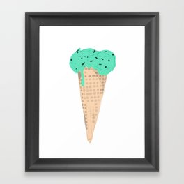 Ice Cream Cat Framed Art Print
