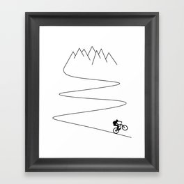 Mountain Bike Cycling Downhill Cyclist Bicycle Framed Art Print