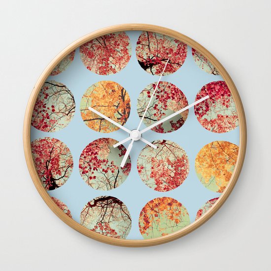 Cloud Inkblot Wall Clock