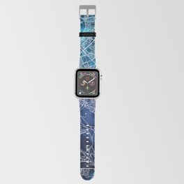 Rome Italy Map Navy Blue Turquoise Watercolor Apple Watch Band