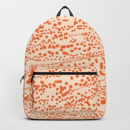 Strata - Organic Ink Blot Abstract in Orange Cream Backpack