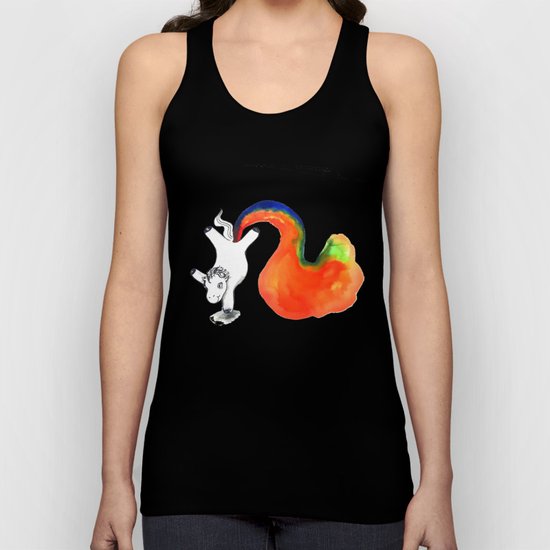 Rainbow Farting Unicorn College Dorm Decor Unisex Tank Top