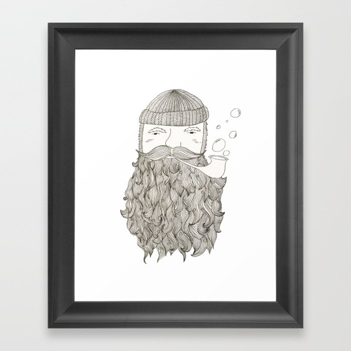 Sea-Beard Framed Art Print