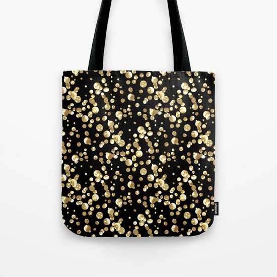 Golden confetti. Brilliant . Tote Bag