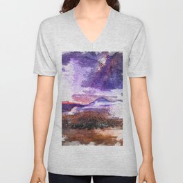 Milkyway Mount Bromo Indonesia. For Space & Astronomy Lovers. Unisex V-Neck