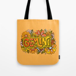 Gemini Flowers Tote Bag