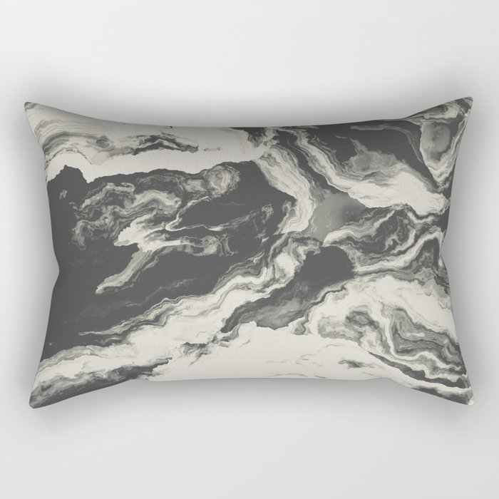 Marble Print Rectangular Pillow