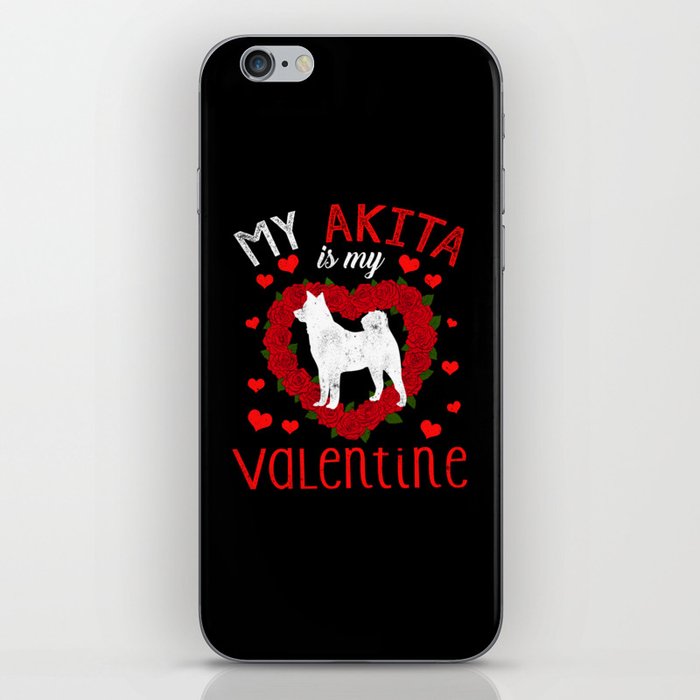 Dog Animal Hearts Day Akita Is My Valentines Day iPhone Skin