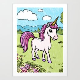 Magical Unicorn Art Print