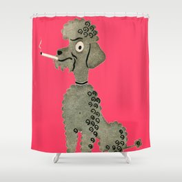 1950's Poodle Fifi Having A Smoke Shower Curtain