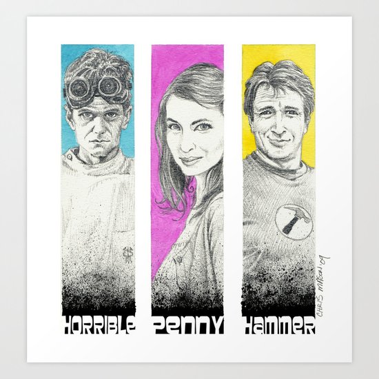 Dr. Horrible's Sing-Along Blog Art Print