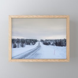 Icy Road in Finland Framed Mini Art Print