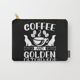 Coffee And Golden Retrievers Dog Lover Caffeine Carry-All Pouch
