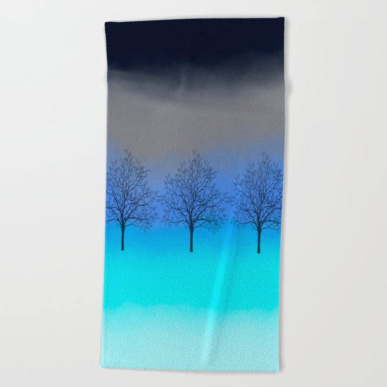 Abstract trees Beach Towel