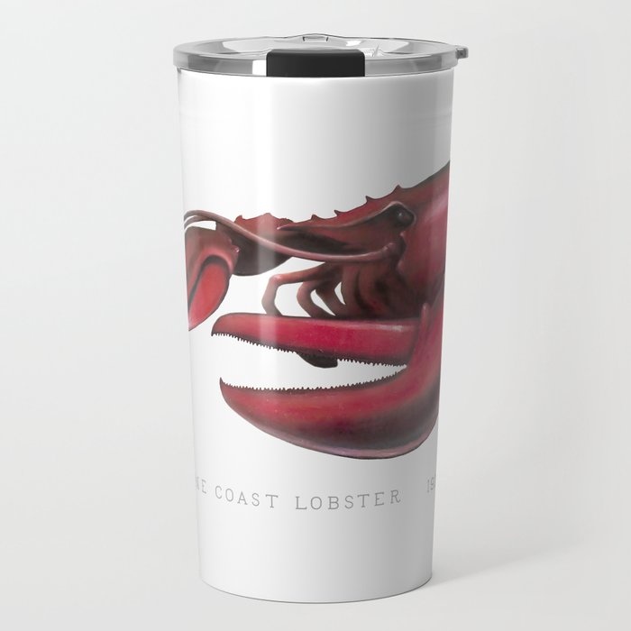 Vintage Maine Coast Lobster Painting Travel Mug