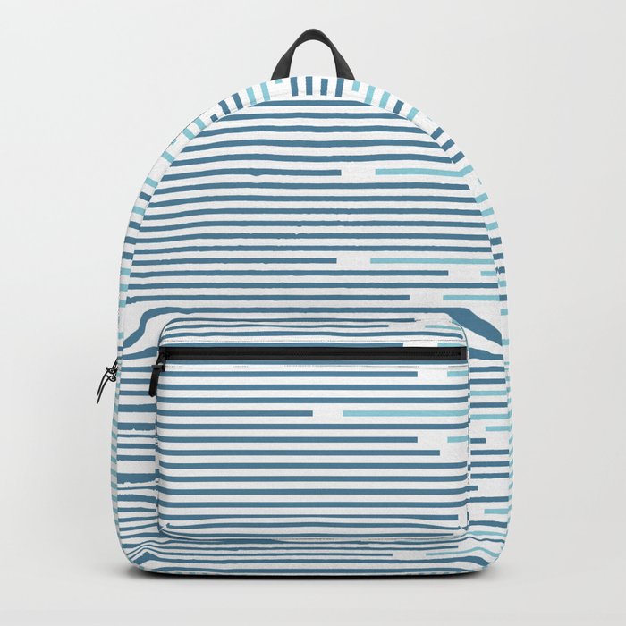 Abstract Minimal Design Stripe and Horizontal Line Pattern Backpack