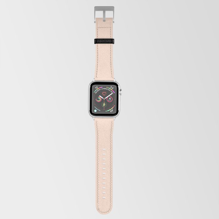 Happy Goldendoodle on Pastel Pink Background Apple Watch Band
