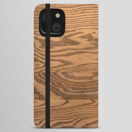 Wood, heavily grained wood grain iPhone Wallet Case